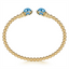Bujukan Blue Topaz & Blue Enamel Bangle Bracelet