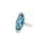 Blue Topaz & Diamond Halo Fashion Ring