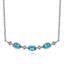 Bujukan Sterling Silver Blue Topaz Bar Necklace