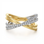 Diamond Crossover Fashion Ring