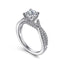 Round Diamond Hidden Halo Engagement Ring