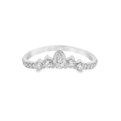 Diamond Curved Wedding Ring