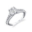 Round Diamond Accented Engagement Ring