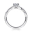 Round Diamond Twisted Engagement Ring