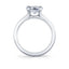 Emerald-cut Diamond Bezel Solitaire Engagement Ring
