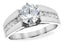 Round Diamond Wide Band Engagement Ring