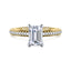 Emerald-cut Diamond Straight Band Engagement Ring