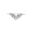Curved Chevron Diamond Wedding Ring