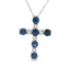 Sapphire & Diamond Cross Pendant