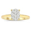 Lovebright Oval Shape Hidden Halo Engagement Ring
