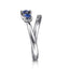 Sapphire & Diamond Bypass Fashion Ring