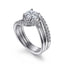 Round Diamond Bypass Engagement Ring