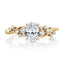 Oval Diamond Freeform Engagement Ring