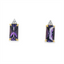 Amethyst & Diamond Stud Earrings