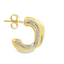 Curved Diamond Earrings