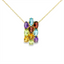 Multi-Gemstone Drop Pendant