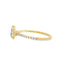 Pear Diamond Straight Band Engagement Ring