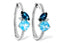 London & Sky Blue Topaz Hoop Earrings