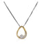 Sterling Silver White Sapphire Teardrop Pendant