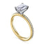 Emerald-cut Diamond Straight Band Engagement Ring