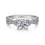Round Diamond Hidden Halo Engagement Ring