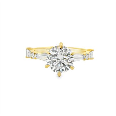 Miosogno Round Diamond Hidden Halo Engagement Ring