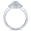 Emerald-cut Diamond Halo Engagement Ring