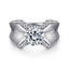 Round Diamond Contemporary Engagement Ring