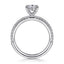 Cushion Diamond Straight Band Engagement Ring