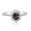 Montana Sapphire & Diamond Halo Ring
