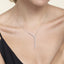 Curved Diamond Bar Necklace
