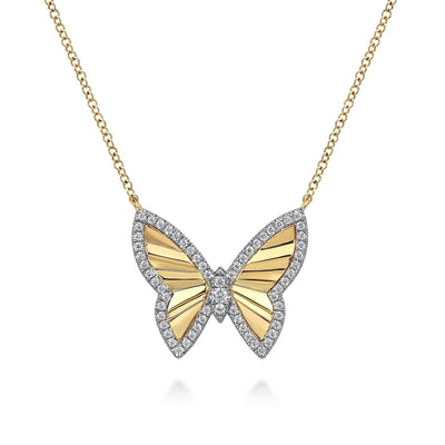 Diamond Butterfly Necklace