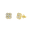 Floral Diamond Stud Earrings