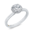 Round Diamond Halo Engagement Ring