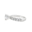 Round Diamond Straight Band Engagement Ring