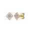 Diamond Clover Stud Earrings