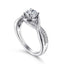 Round Diamond Twisted Engagement Ring