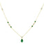 Emerald & Diamond Station Necklace