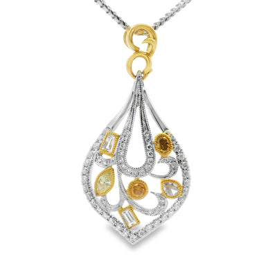 Natural Colored Diamond Pendant