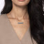 Black Enamel Diamond Bar Necklace