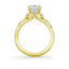 Round Diamond Floral Engagement Ring