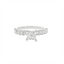 Princess-cut Diamond Straight Band Engagement Ring