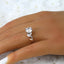 Round Diamond Floral Engagement Ring
