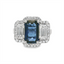 Sapphire & Diamond Three Stone Ring