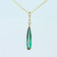 Green Tourmaline & Diamond Pendant