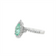 GIA Certified Paraiba Tourmaline & Diamond Halo Bypass Ring