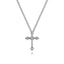 Bujukan Sterling Silver Diamond Cross Pendant