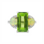 Peridot, Opal & Diamond Fashion Ring