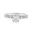 Oval Diamond Straight Band Engagement Ring