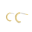 Diamond Half-Hoop Huggie Earrings